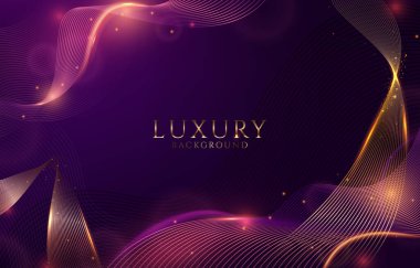 Realistic luxury background with golden shapes clipart