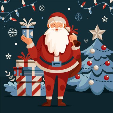 Noel Baba 'yla Mutlu Noeller.