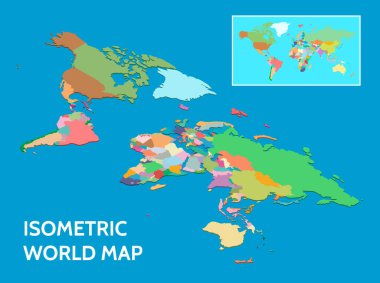 İznik siyasi dünya haritası resimleme arkaplanı