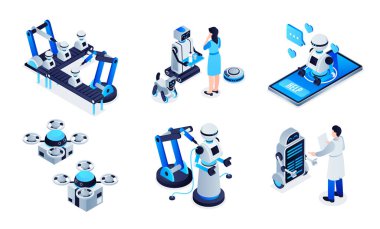 Isometric Robots mini kompozisyon kümesi koleksiyonu