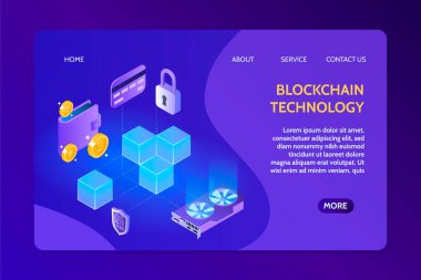 Isometric kripto para birimi iniş sayfası