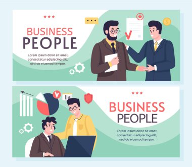 İş adamları Set afiş