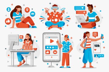 Teknoloji kompozisyonları kullanan insanlar