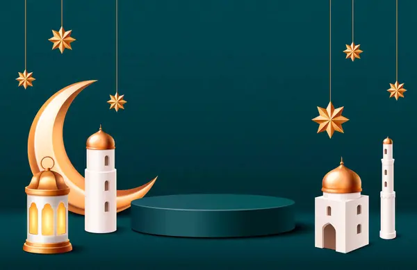 Ramadan Achtergrond Realistische Stijl — Stockfoto