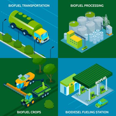 Isometric biyoyakıt enerji örnekleme koleksiyonu p adımları ile