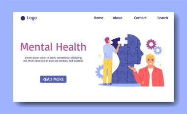 Düz bir ruh sağlığı iniş sayfası
