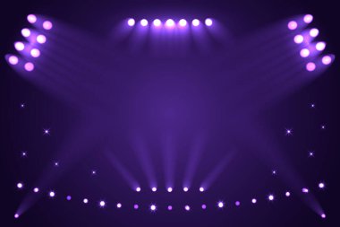 Gerçekçi 3d menekşe ışıkları arkaplanı 