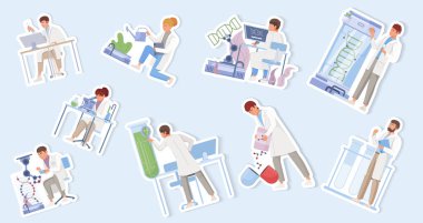 Düz dizaynlı biyoteknoloji etiketleri