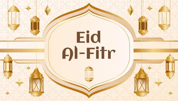 Composición Eid Fitr Diseño Gradiente — Foto de Stock