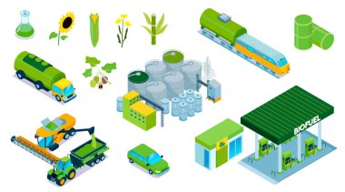 Isometric biyoyakıt enerji elementleri nakliye araçları ve
