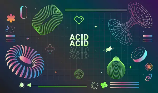 Acid Aesthetic Composition Gradient Style — Stock Photo, Image