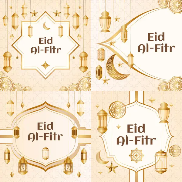 Ilustraciones Eid Fitr Diseño Gradientes — Foto de Stock