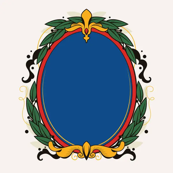 Heraldiska Emblem Handritad Design — Stockfoto