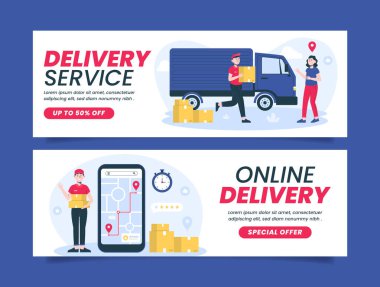 Teslimat servis pankartı ayarlandı