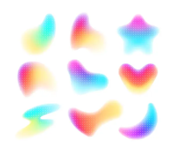 Blurred Gradient Shapes Set Royalty Free Stock Images
