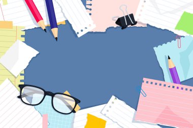 Kağıt notlar elle çizilmiş arkaplan