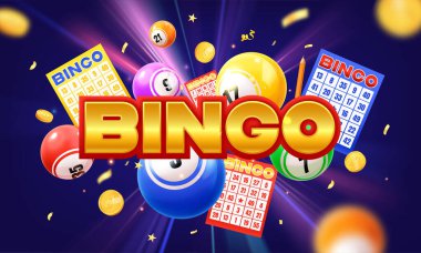 Gerçekçi 3d bingo şablonu