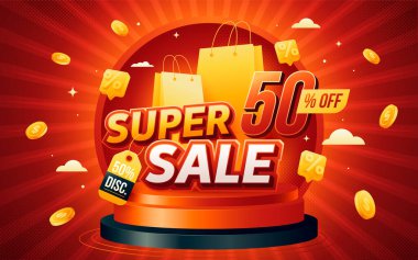 Süper satış gradyan ticaret kompozisyonu