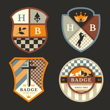 Düz hanedan rozet koleksiyonu