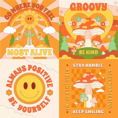 Renkli doğal kare kartlar seti