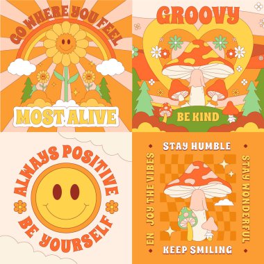 Renkli doğal kare kartlar seti