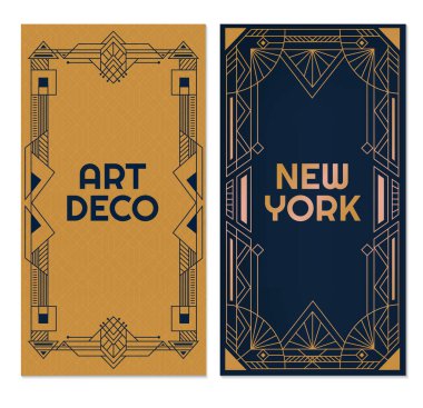 Gradyan sanat deco dikey afiş şablonu seti