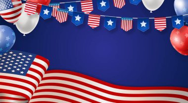 4 Temmuz arkaplanı gerçekçi