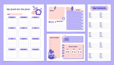 Cute cartoon bullet journal set