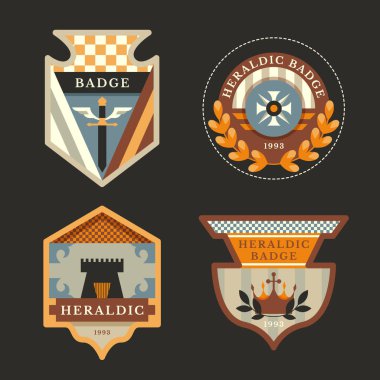 Düz hanedan rozet koleksiyonu