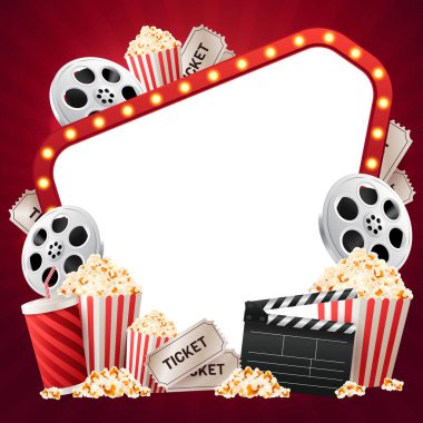 Cinema background in realistic style