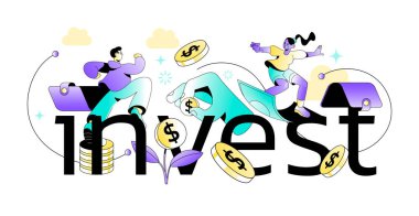 Metinli el gradyanı yatırım arkaplanı