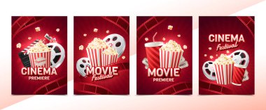 Gerçekçi bir sinema kartı seti