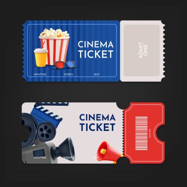 Sinema bileti gerçekçi bir şekilde ayarlandı