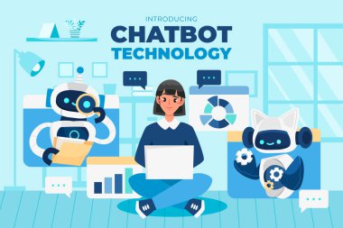 El çizimi düz konuşma ai sohbet robotu çizimi ile metin