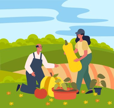 Elle çizilmiş düz meyve hasadı bileşimi