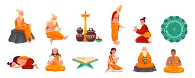 El çizimi düz guru purnima koleksiyonu