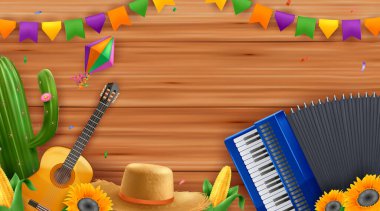 Festa Junina Elementleri Arkaplanı