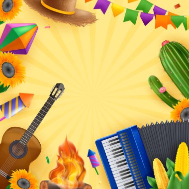 Festa Junina Elementleri Arkaplanı