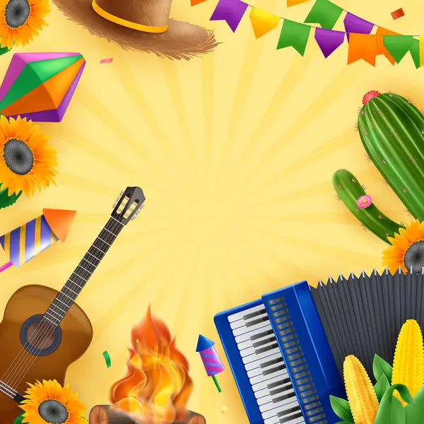 Festa Junina Elementleri Arkaplanı