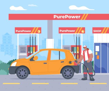 Düz Benzin İstasyonu Yakıt Resimleri