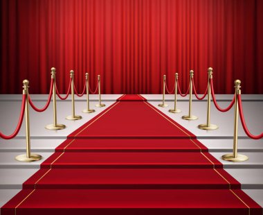 Kırmızı halı Gerçekçi Arkaplan