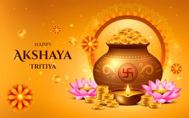 Mutlu Akshaya Tritiya Gerçekçi Kompozisyonu