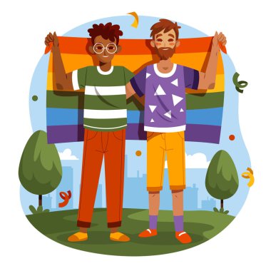 Sevimli Düz Gurur Ay Kompozisyonu