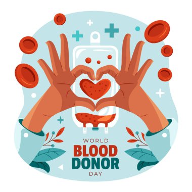 Kalpli Dünya Kan Bağışı Günü Kompozisyonu