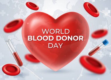 Büyük Yürekli Dünya Kan Bağışı Günü Gerçekçi Arkaplan