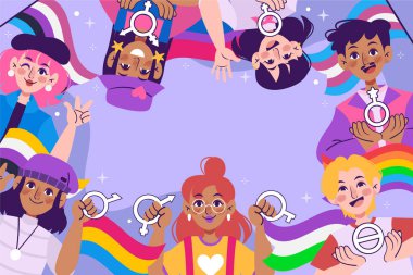 Düz Cinsiyet Arkaplanı Yok