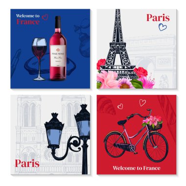 El çizimi Paris Mini Kompozisyon Ayarları