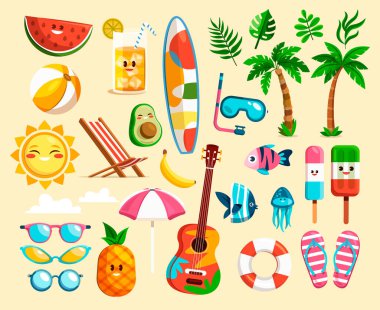 Çizgi film Yaz Tatil Elementi