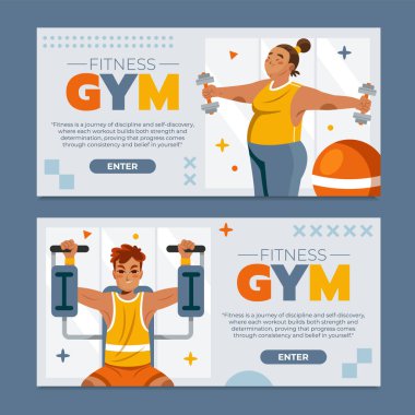 Spor Salonu Yatay Bayrak Koleksiyonu