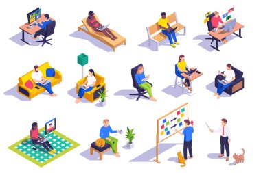 Uzak Çalışan Isometric Özgün Koleksiyonu